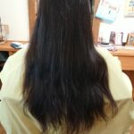 ヘアドネーションのために伸ばしたロングヘア