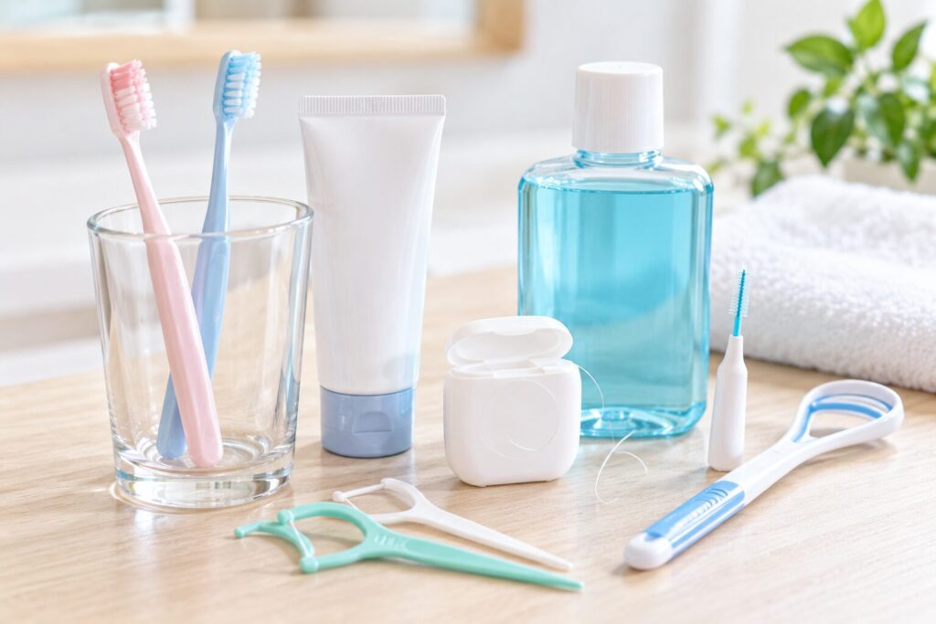 がん治療前の口腔ケアに使う歯ブラシとデンタルケア用品